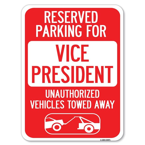 Reserved Parking for Vice President Unauthorized Vehicles Towed Away, A-1824-23071